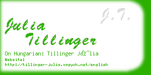 julia tillinger business card